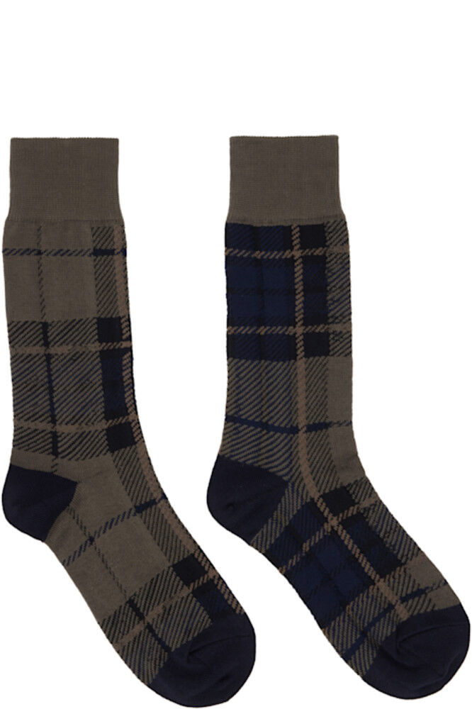 Носки в клетку цвета хаки и темно-синего цвета sacai
Носки в клетку цвета хаки и темно-синего цвета sacai