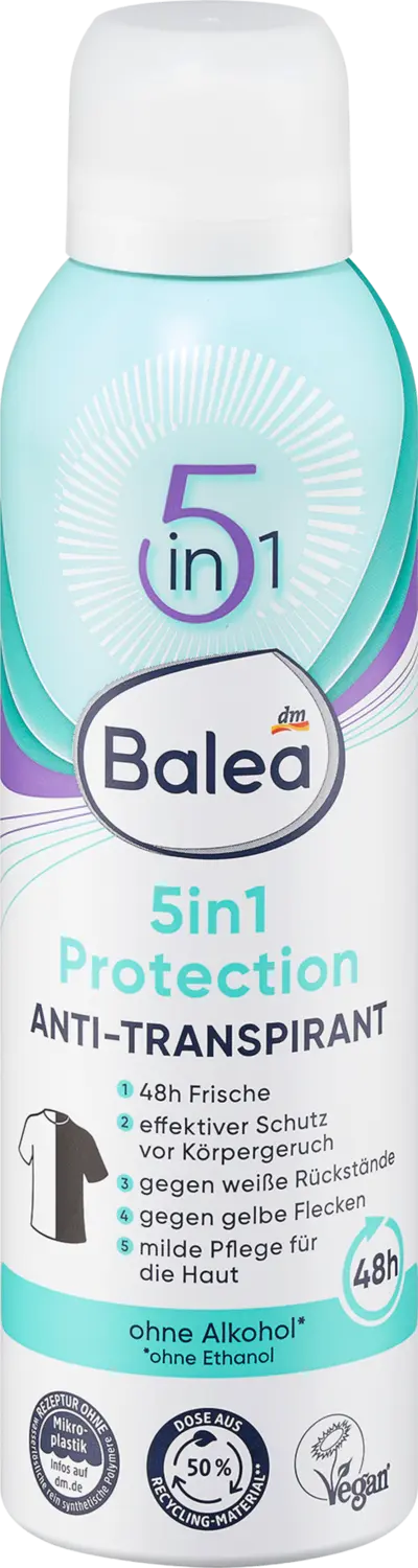 Дезодорант Balea Antitranspirant Deospray Protection 5in1, 200 ml
Дезодорант Balea Antitranspirant Deospray Protection 5in1, 200 ml