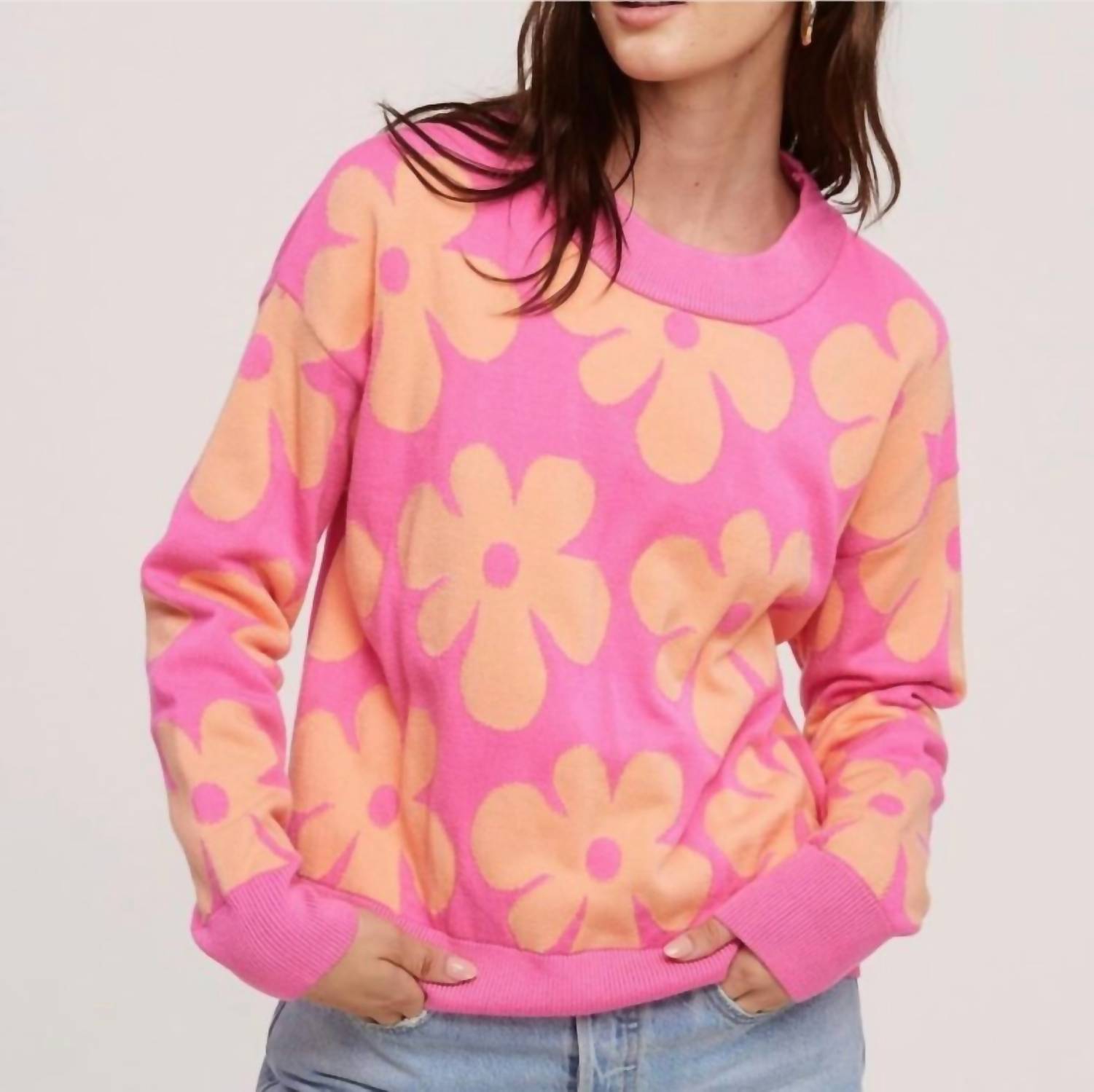 Цветочный свитер Everything I Love в розовом цвете fanco
Цветочный свитер Everything I Love в розовом цвете fanco