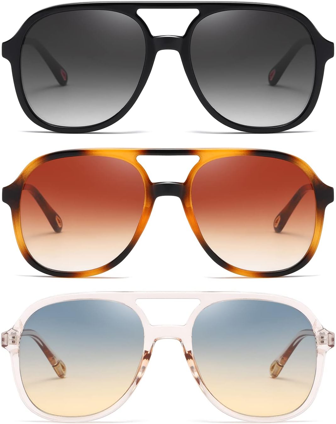 Солнцезащитные очки MASDUN в стиле ретро, квадратные, авиаторские, для женщин и мужчин, в винтажном стиле 70-х годов, с двойной перемычкой, Black - Gradual Gray/Agate - Gradual Brown/Light Brown - Two-color Tablets
Солнцезащитные очки MASDUN в стиле ретро, квадратные, авиаторские, для женщин и мужчин, в винтажном стиле 70-х годов, с двойной перемычкой, Black - Gradual Gray/Agate - Gradual Brown/Light Brown - Two-color Tablets
