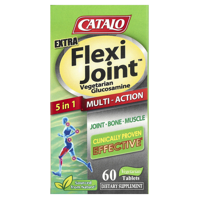 CATALO, Вегетарианский глюкозамин Extra Flexi Joint , 60 вегетарианских таблеток
CATALO, Вегетарианский глюкозамин Extra Flexi Joint , 60 вегетарианских таблеток