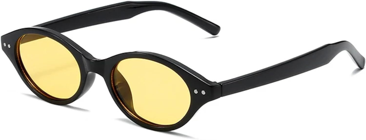 Женские солнцезащитные очки овальной формы в стиле ретро, конфетные оттенки, защита от УФ-излучения UV400; мужские солнцезащитные очки с заклепками в трендовом стиле TVTBBVV, Black Yellow
Женские солнцезащитные очки овальной формы в стиле ретро, конфетные оттенки, защита от УФ-излучения UV400; мужские солнцезащитные очки с заклепками в трендовом стиле TVTBBVV, Black Yellow