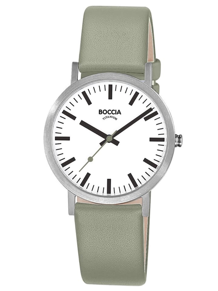 Boccia Женские титановые часы с кожаным ремешком, цвет шалфейно-зеленый
Boccia Женские титановые часы с кожаным ремешком, цвет шалфейно-зеленый