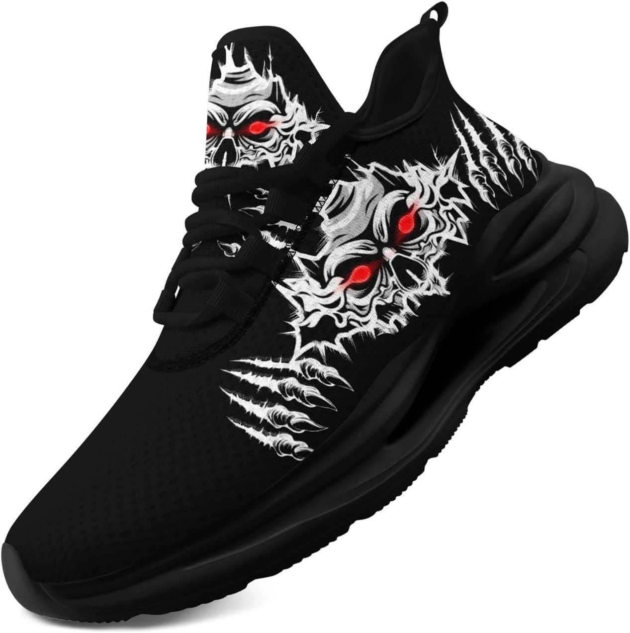 Мужские кроссовки с черепом Легкие спортивные обувь с амортизацией для ходьбы и тренировок Нескользящие дышащие теннисные кроссовки Coolcustomize, черный
Мужские кроссовки с черепом Легкие спортивные обувь с амортизацией для ходьбы и тренировок Нескользящие дышащие теннисные кроссовки Coolcustomize, черный