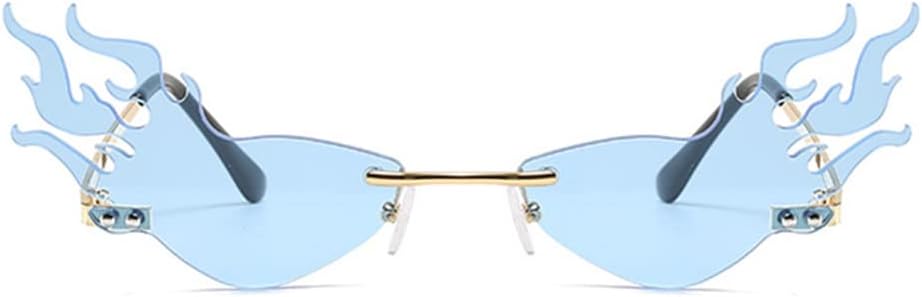 Солнцезащитные очки LASPOR Fire Flame для женщин и мужчин, ретро-очки без оправы в форме волны, винтажные очки в форме огня, золотистая металлическая оправа, Blue Flame
Солнцезащитные очки LASPOR Fire Flame для женщин и мужчин, ретро-очки без оправы в форме волны, винтажные очки в форме огня, золотистая металлическая оправа, Blue Flame