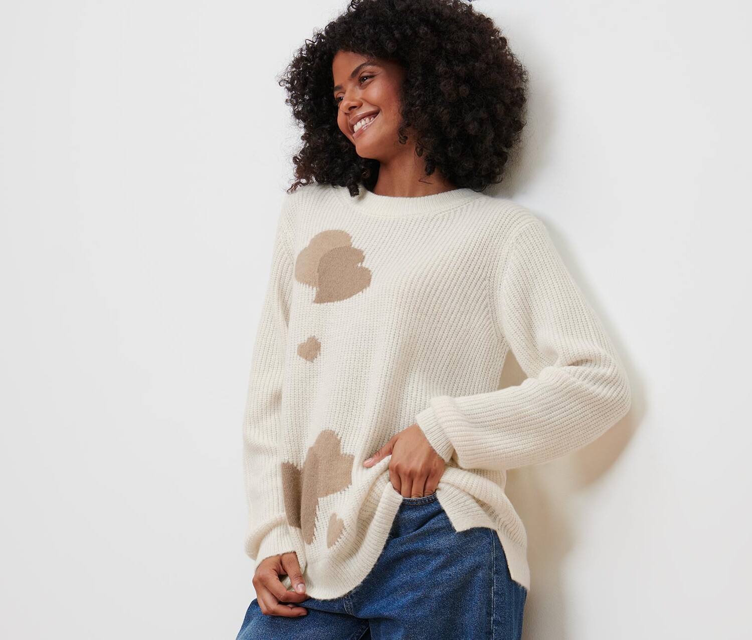 Вязаный свитер с жаккардовым сердечком Tchibo
Вязаный свитер с жаккардовым сердечком Tchibo