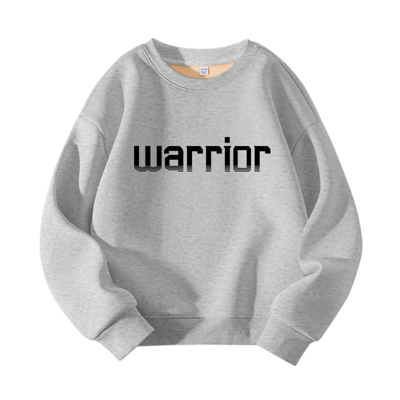 Детский свитшот с круглым вырезом утолщенный WARRIOR, серый/черный stripe
Детский свитшот с круглым вырезом утолщенный WARRIOR, серый/черный stripe