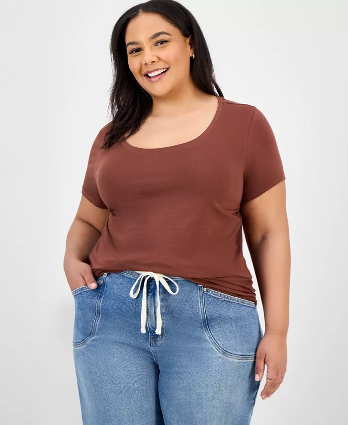 Модная футболка с круглым вырезом Plus Size Aveto, коричневый
Модная футболка с круглым вырезом Plus Size Aveto, коричневый