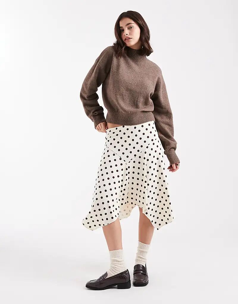 Юбка миди Cotton On песочного цвета с асимметричным узором в горошек
Юбка миди Cotton On песочного цвета с асимметричным узором в горошек