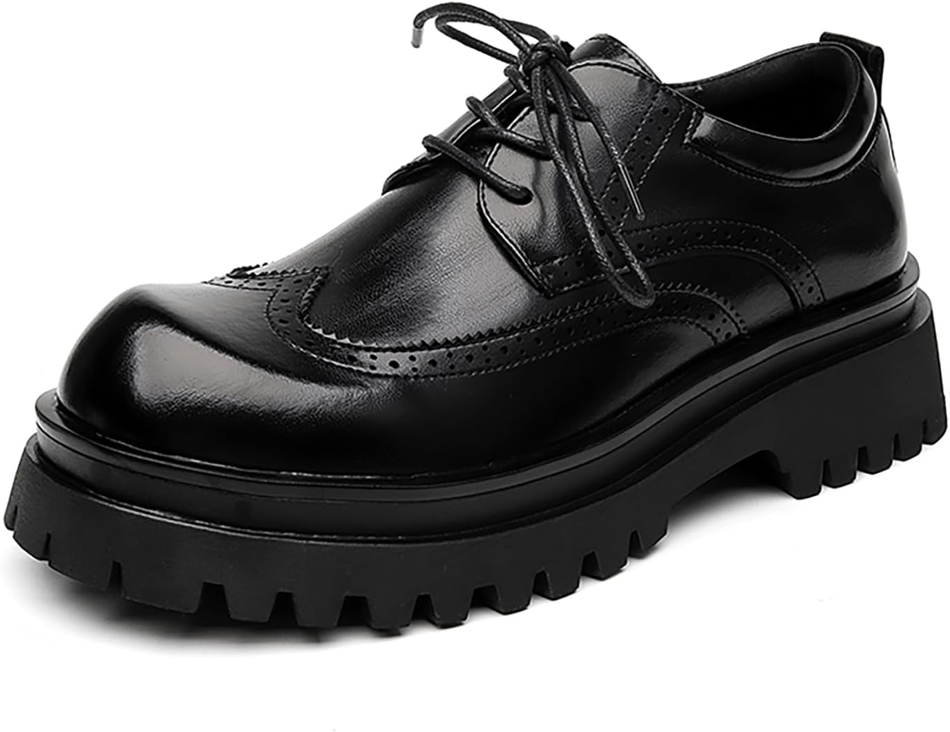 Мужские винтажные кожаные оксфорды на шнуровке с платформой, классический круглый носок, грубая подошва, деловая обувь для работы в офисе Ptnwcf, черный
Мужские винтажные кожаные оксфорды на шнуровке с платформой, классический круглый носок, грубая подошва, деловая обувь для работы в офисе Ptnwcf, черный