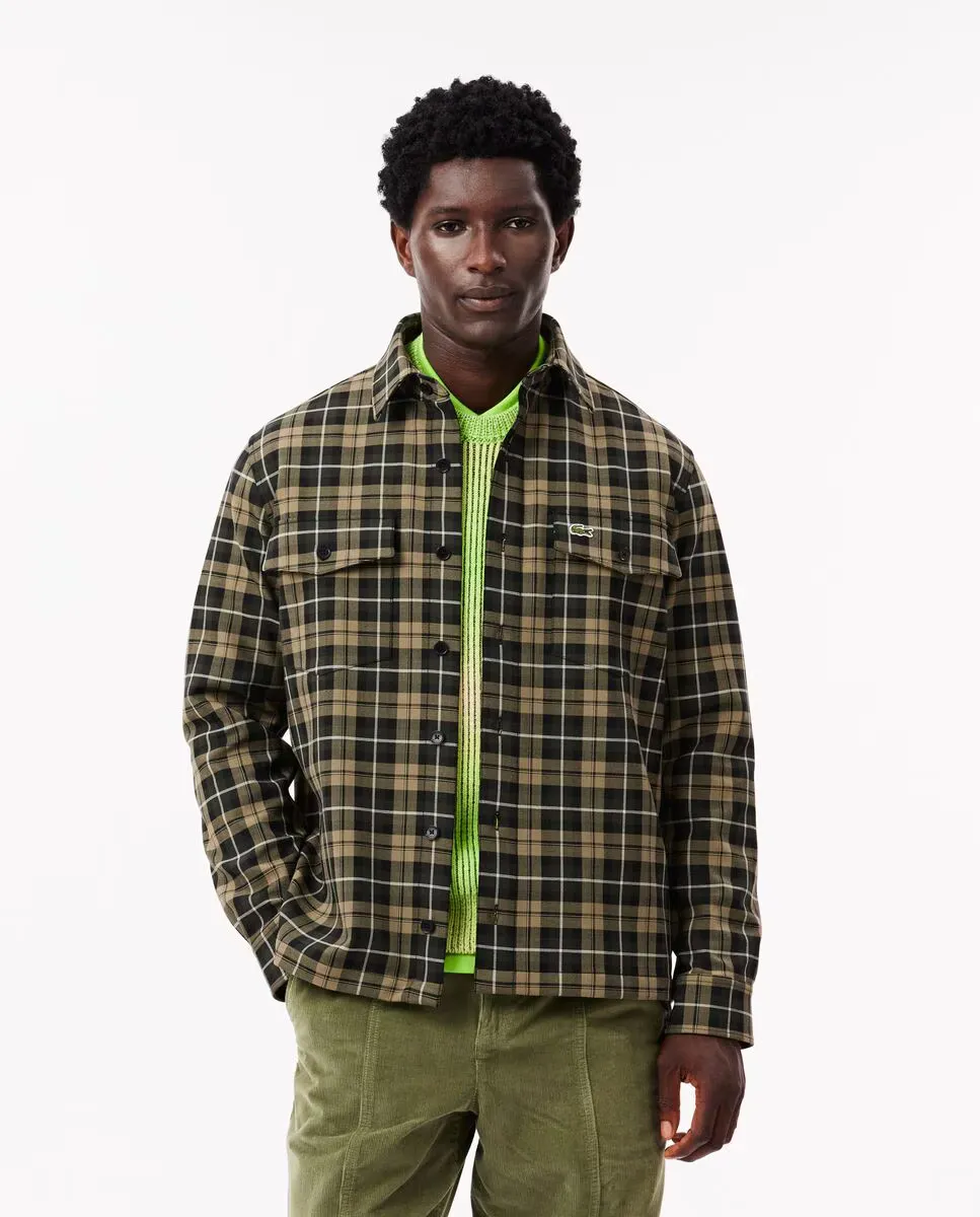 Мужская рубашка свободного кроя в клетку зеленого цвета Lacoste, цвет Verde Militar
Мужская рубашка свободного кроя в клетку зеленого цвета Lacoste, цвет Verde Militar