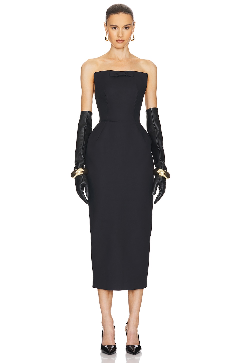 Платье s-образного силуэта с бантом Helsa, черный
Платье s-образного силуэта с бантом Helsa, черный