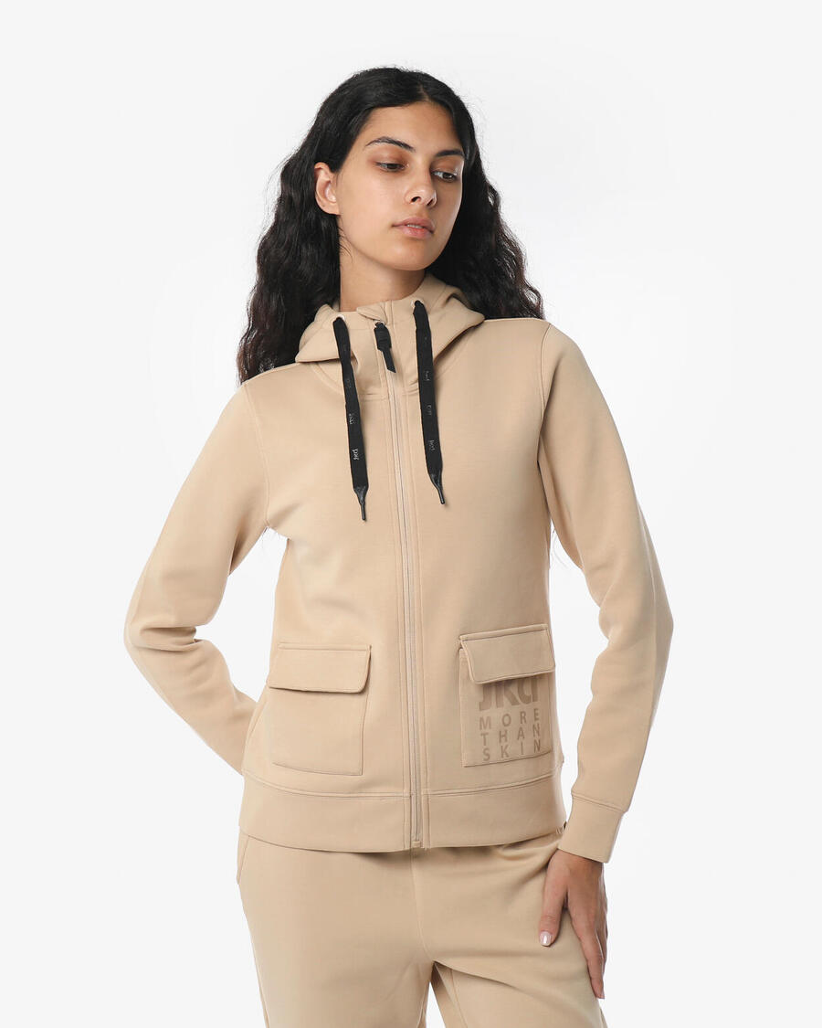 JAKED Бежевая женская толстовка из синтетического материала для фитнеса
JAKED Бежевая женская толстовка из синтетического материала для фитнеса