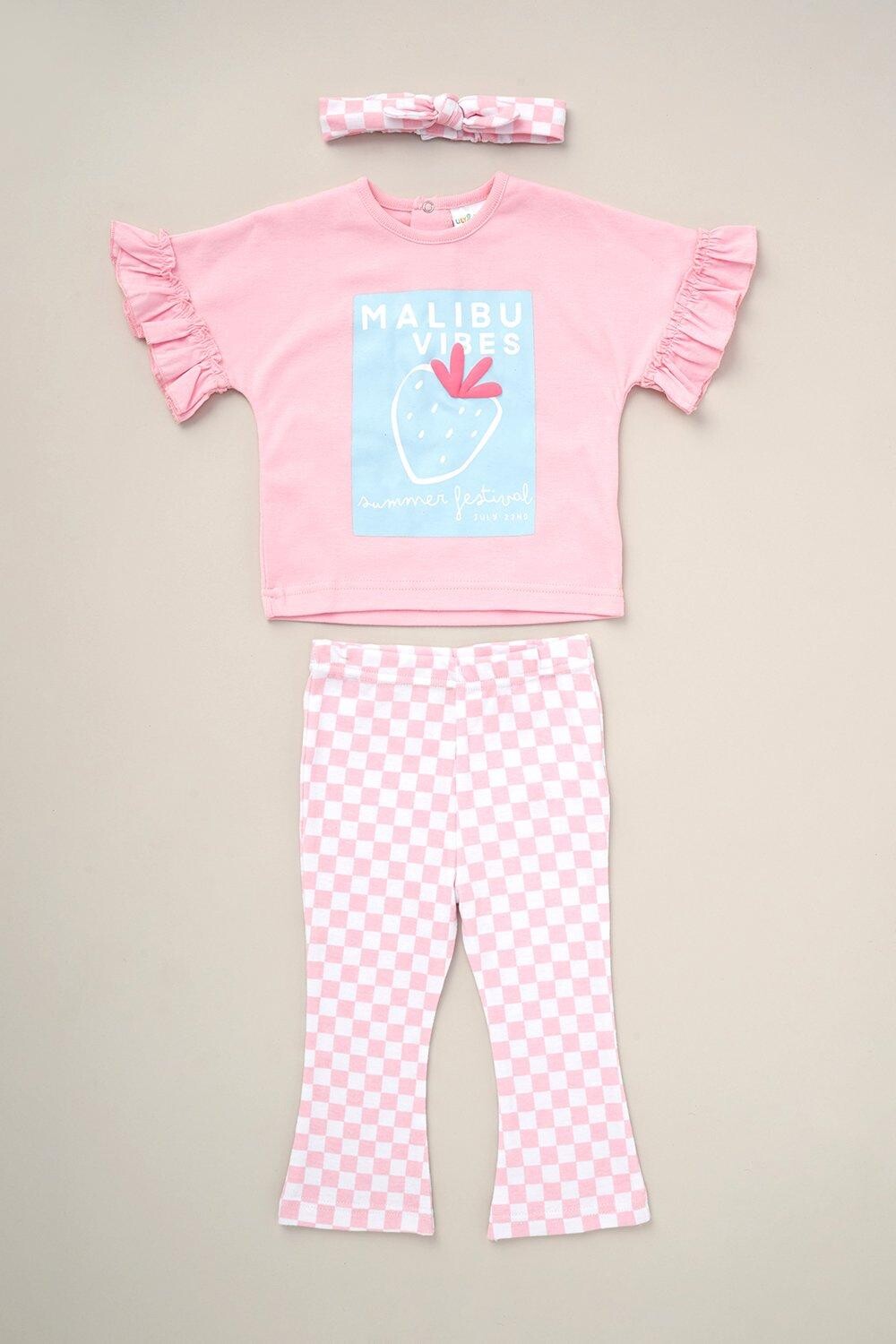 Комплект из топа из трех предметов Malibu Vibes, расклешенных леггинсов и повязки на голову Lily and Jack, розовый
Комплект из топа из трех предметов Malibu Vibes, расклешенных леггинсов и повязки на голову Lily and Jack, розовый