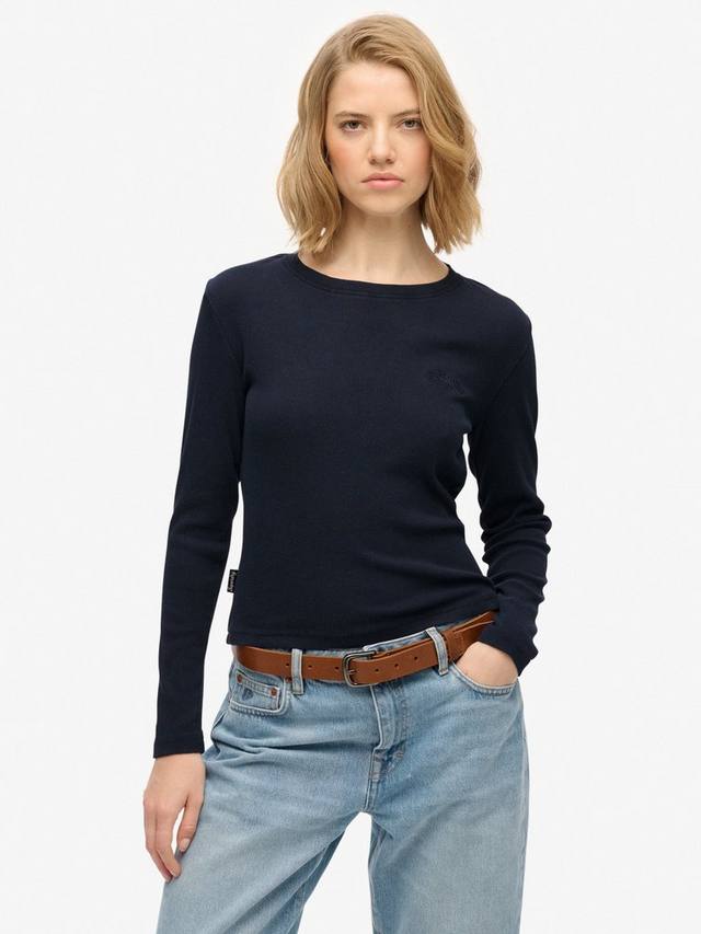 Хлопковая футболка с длинными рукавами и круглым вырезом Superdry, Eclipse Navy
Хлопковая футболка с длинными рукавами и круглым вырезом Superdry, Eclipse Navy