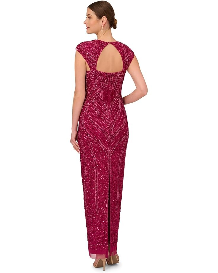Платье Adrianna Papell Cap Sleeve Beaded Mod Column Gown with Sweetheart Neckline, цвет Magenta
Платье Adrianna Papell Cap Sleeve Beaded Mod Column Gown with Sweetheart Neckline, цвет Magenta