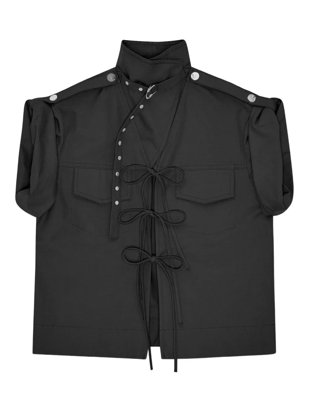 Блузка из эластичного хлопка GANNI, черный
Блузка из эластичного хлопка GANNI, черный