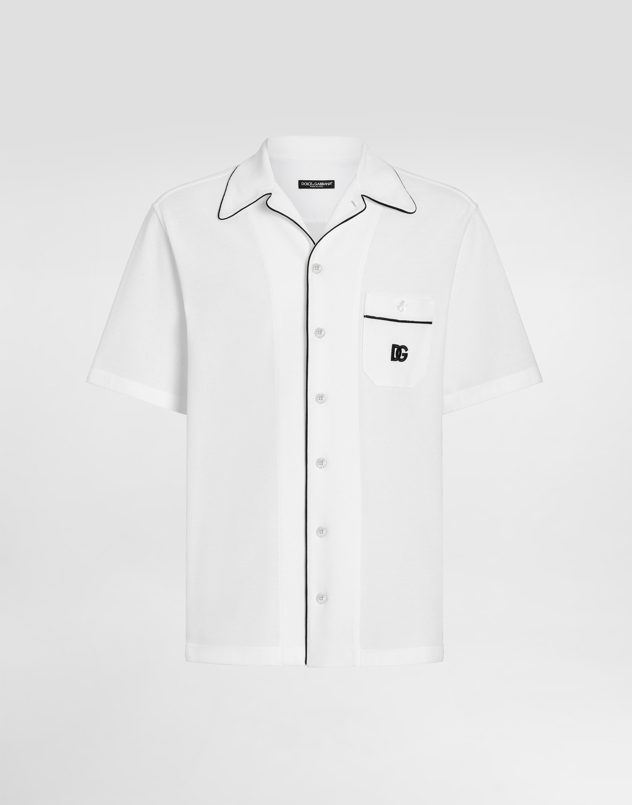 Гавайская рубашка из пике Dolce & Gabbana, белый
Гавайская рубашка из пике Dolce & Gabbana, белый