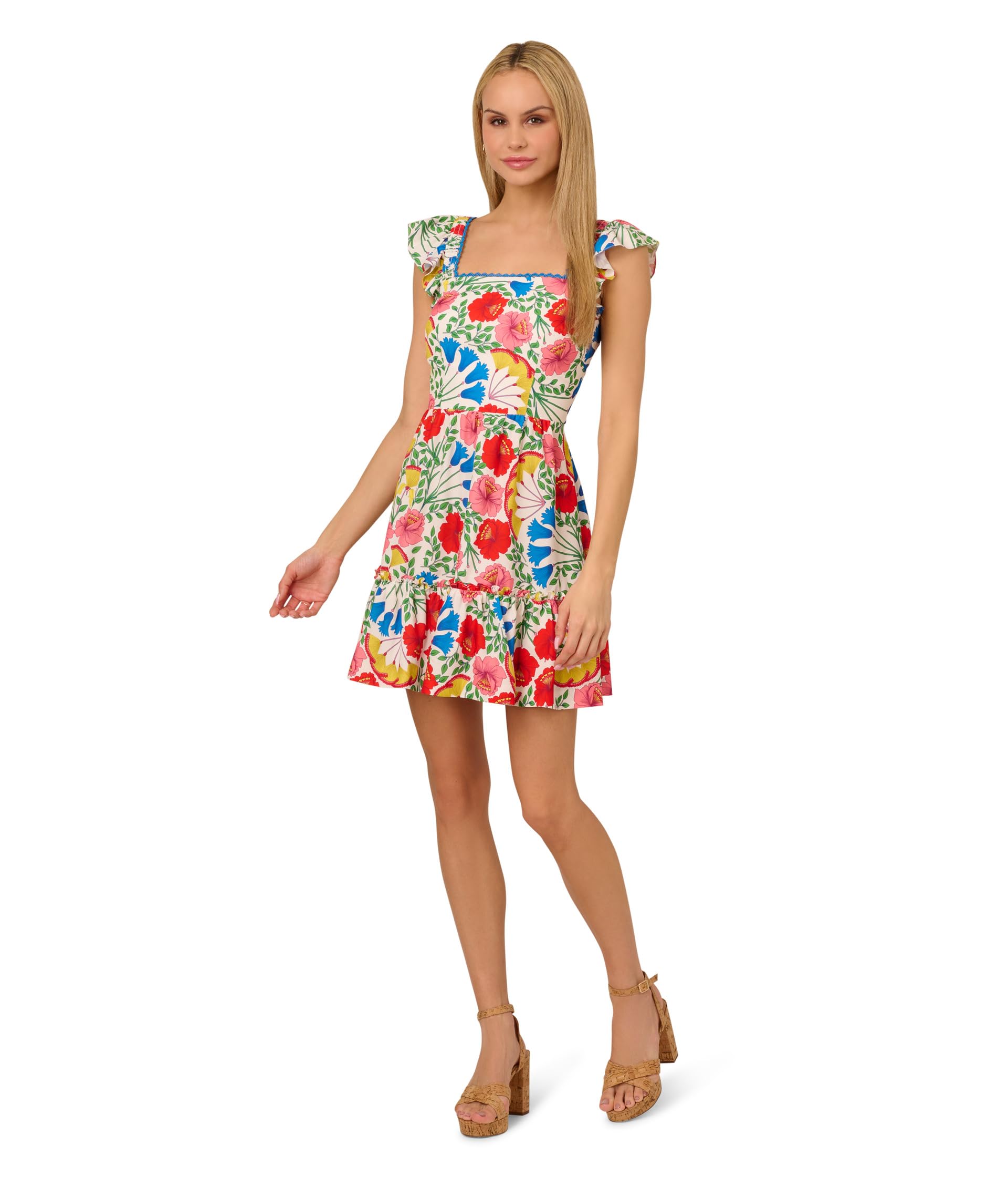 Платье Adrianna Papell Flutter Sleeveless Short Dress, Ivory Multi
Платье Adrianna Papell Flutter Sleeveless Short Dress, Ivory Multi