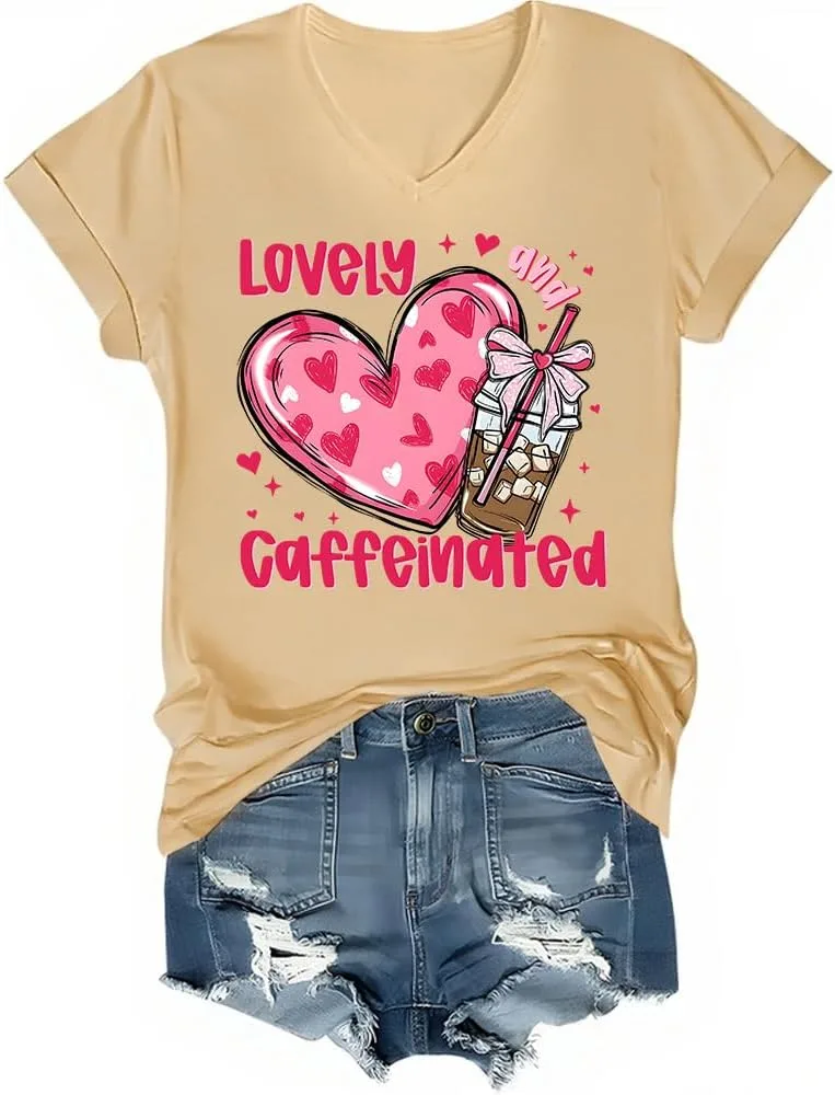 Футболка Lovely & Caffeinated с V-образным вырезом woati
Футболка Lovely & Caffeinated с V-образным вырезом woati