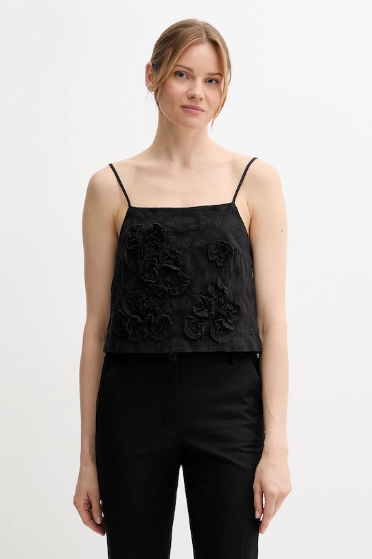 Хлопковая блузка Sisley, черный 
Хлопковая блузка Sisley, черный