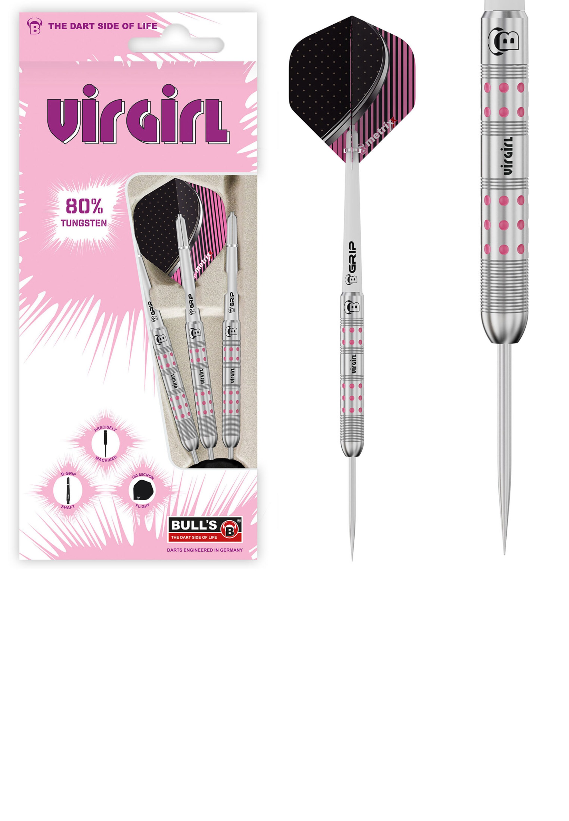BULL'S Спортивное снаряжение ' Virgirl VR1 Dartpfeile 80% Tungsten Darts-Set Anfänger ' в розовом цвете
BULL'S Спортивное снаряжение ' Virgirl VR1 Dartpfeile 80% Tungsten Darts-Set Anfänger ' в розовом цвете
