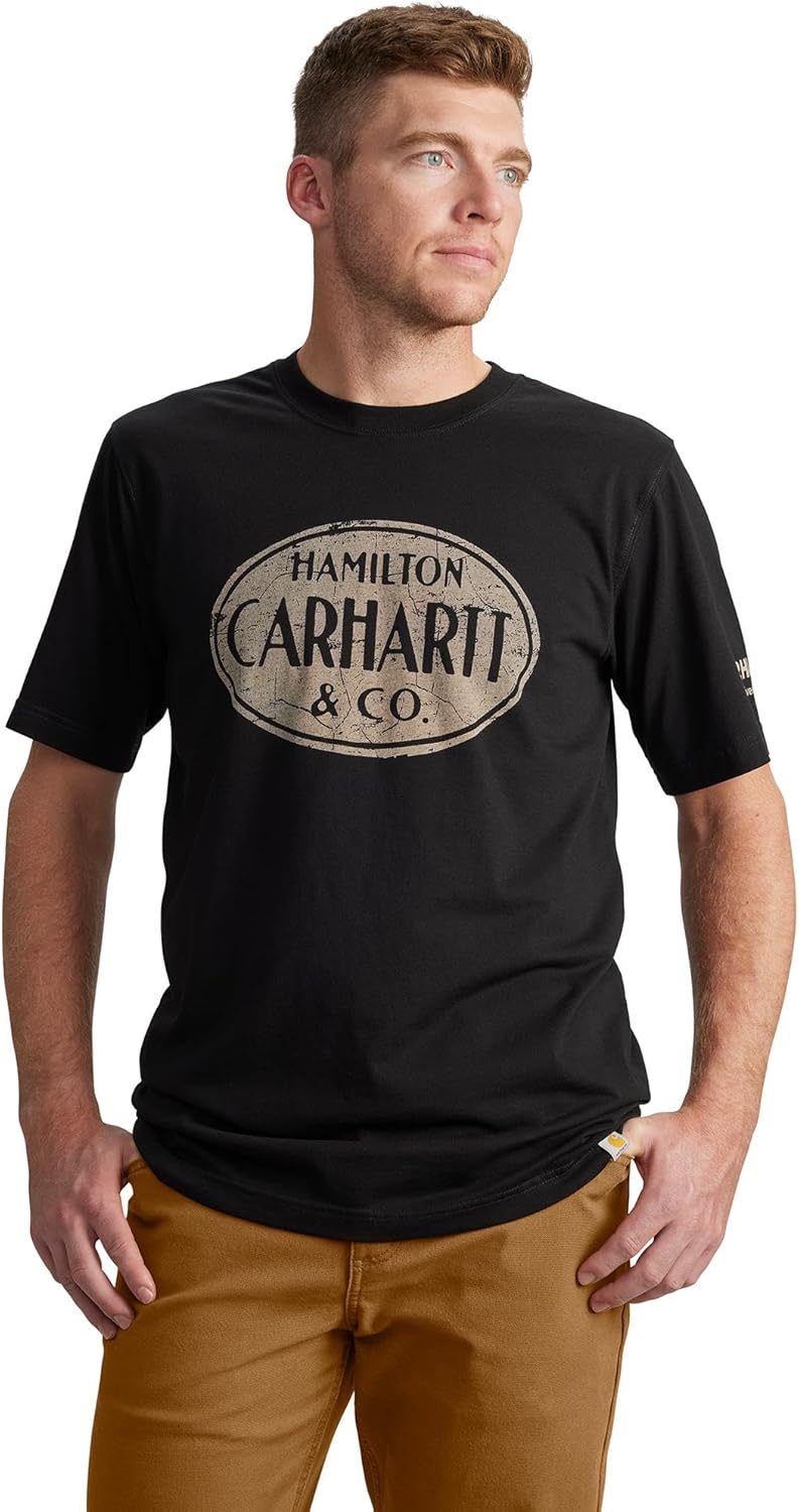 Carhartt мужская футболка 106774 Relaxed Fit Lightweight с коротким рукавом и принтом Hamilton, Black
Carhartt мужская футболка 106774 Relaxed Fit Lightweight с коротким рукавом и принтом Hamilton, Black