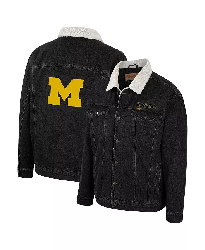Мужская джинсовая куртка на пуговицах Wrangler Charcoal Michigan Wolverines в западном стиле Colosseum
Мужская джинсовая куртка на пуговицах Wrangler Charcoal Michigan Wolverines в западном стиле Colosseum