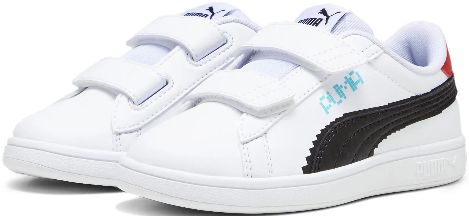Кроссовки PUMA "SMASH 3.0 L LET'S PLAY V PS", цвет Puma White- Puma Black-Team Aqua-For All Time Red
Кроссовки PUMA "SMASH 3.0 L LET'S PLAY V PS", цвет Puma White- Puma Black-Team Aqua-For All Time Red