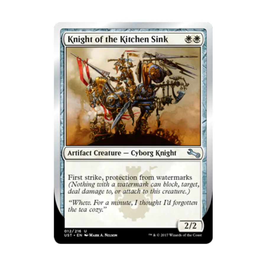 CCG Рыцарь кухонной мойки — F (U), MTG - Unstable
CCG Рыцарь кухонной мойки — F (U), MTG - Unstable