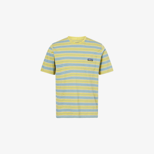 Футболка Patagonia из хлопкового джерси с полосками и карманом, зеленый
Футболка Patagonia из хлопкового джерси с полосками и карманом, зеленый