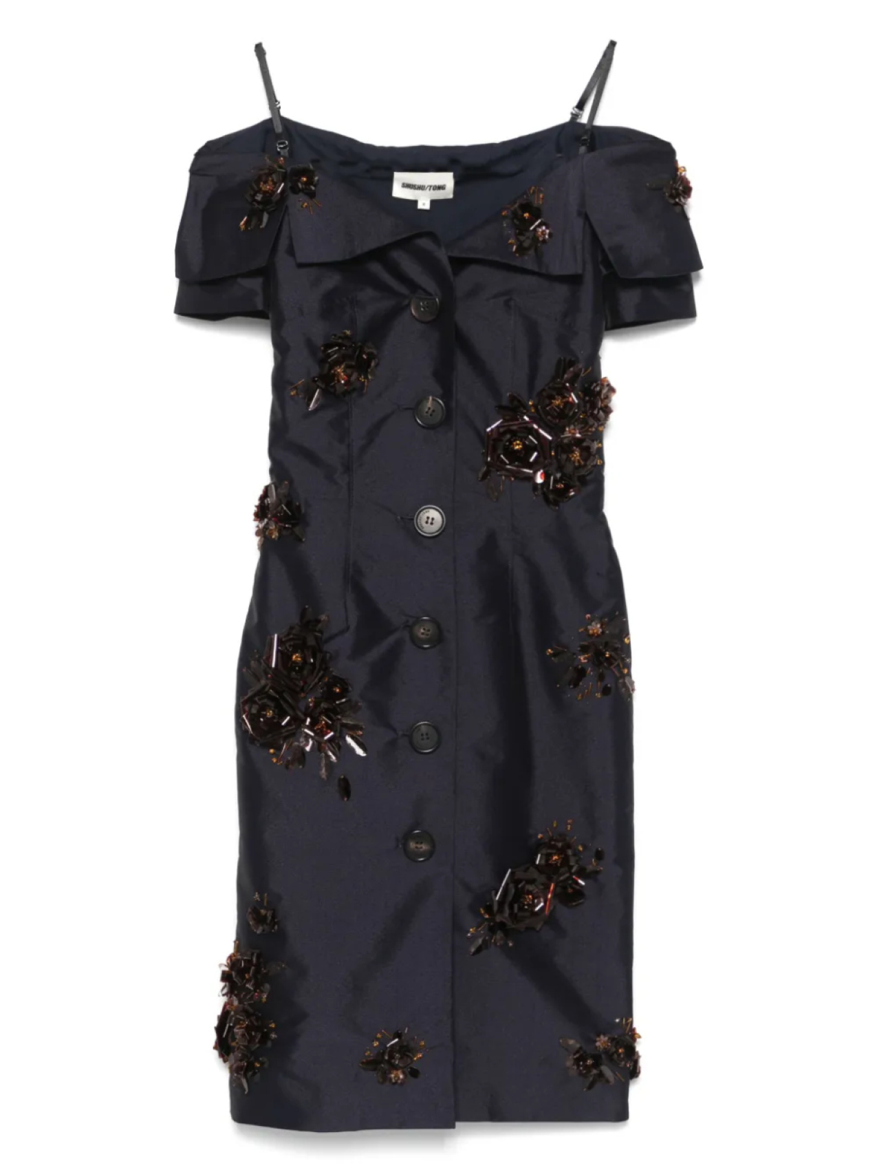 Мини-платье SHUSHU/TONG с цветочной аппликацией, синий
Мини-платье SHUSHU/TONG с цветочной аппликацией, синий