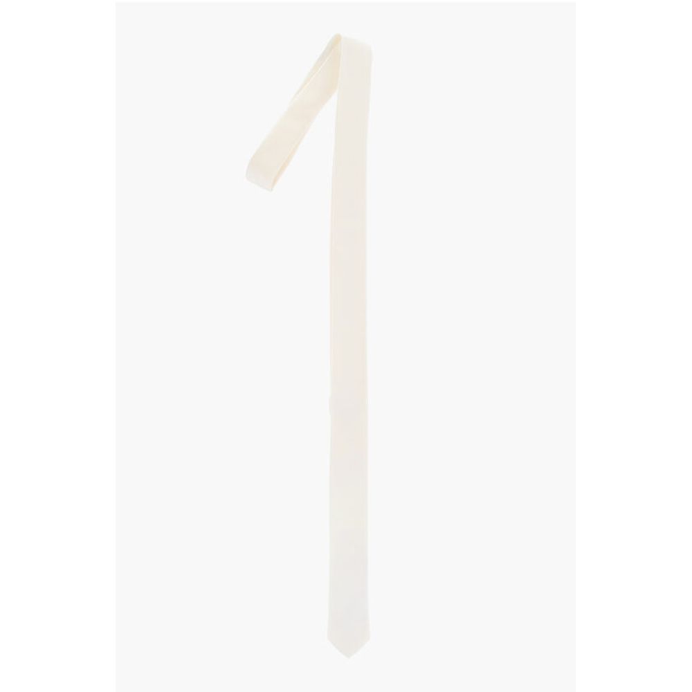 CC COLLECTION Шелковый атласный тонкий галстук Corneliani, белый 
CC COLLECTION Шелковый атласный тонкий галстук Corneliani, белый