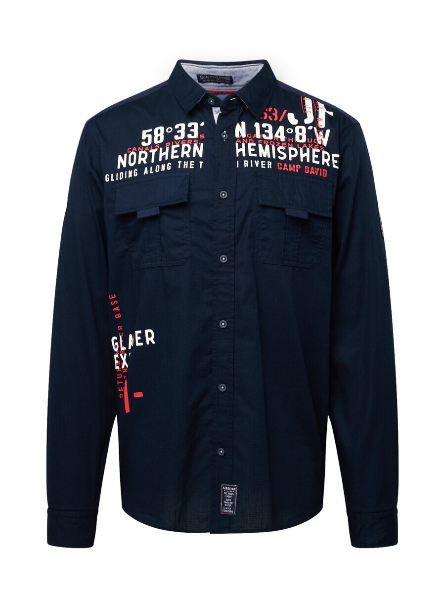 Повседневная рубашка CAMP DAVID Regular fit Button Up Shirt Alaska Ice Tour, ночной синий
Повседневная рубашка CAMP DAVID Regular fit Button Up Shirt Alaska Ice Tour, ночной синий