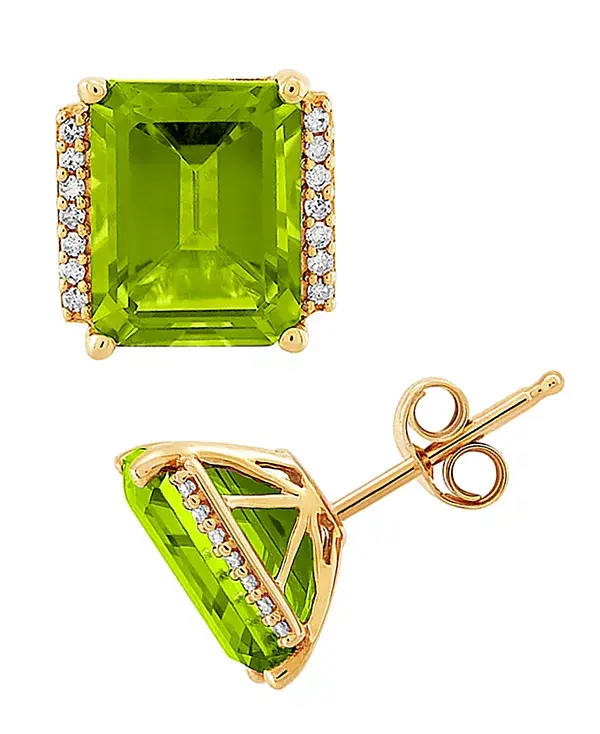 Серьги-Гвоздики с драгоценными камнями и бриллиантами из 14-каратного золота Macy'S, peridot
Серьги-Гвоздики с драгоценными камнями и бриллиантами из 14-каратного золота Macy'S, peridot