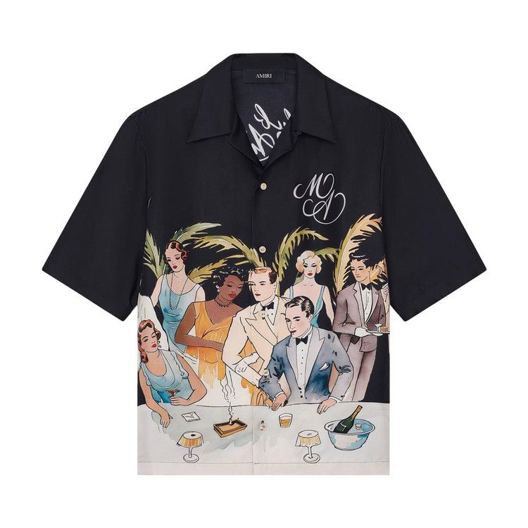 Рубашка Amiri Bar Scene Bowling Shirt, Black
Рубашка Amiri Bar Scene Bowling Shirt, Black