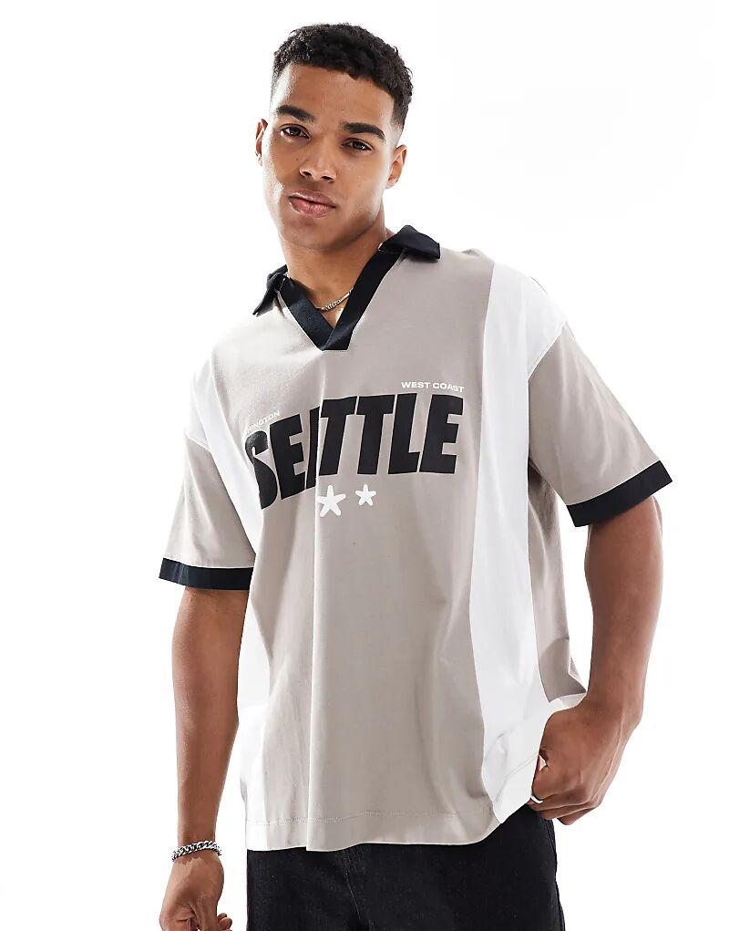 Рубашка-поло свободного кроя ASOS DESIGN с городским принтом коричневого цвета
Рубашка-поло свободного кроя ASOS DESIGN с городским принтом коричневого цвета