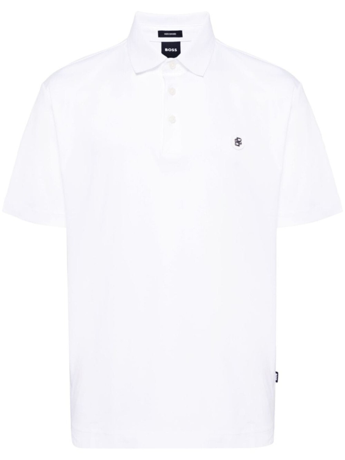 BOSS рубашка поло с логотипом, белый 
BOSS рубашка поло с логотипом, белый