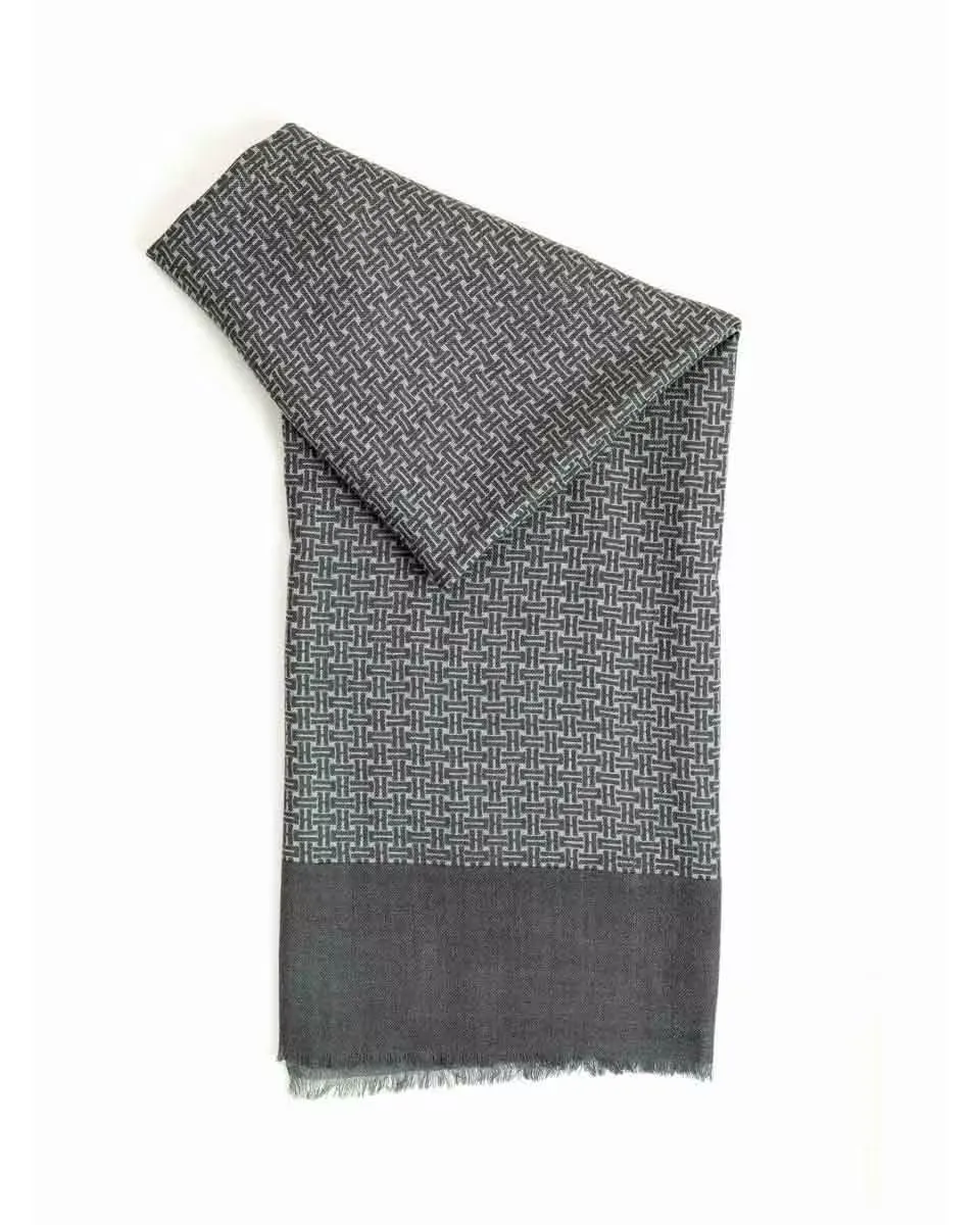 Мужской шерстяной шарф с геометрическим серым принтом PuroEgo, серый
Мужской шерстяной шарф с геометрическим серым принтом PuroEgo, серый