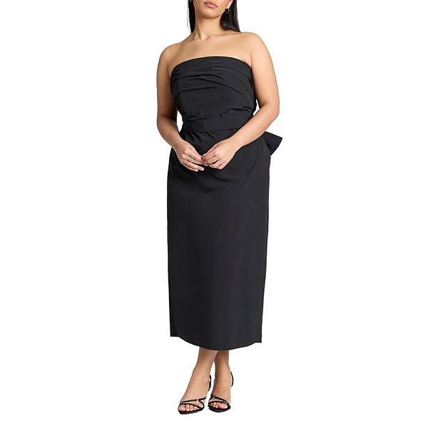 Женское платье с плиссированным лифом и бантом, plus size Eloquii, Black Onyx
Женское платье с плиссированным лифом и бантом, plus size Eloquii, Black Onyx