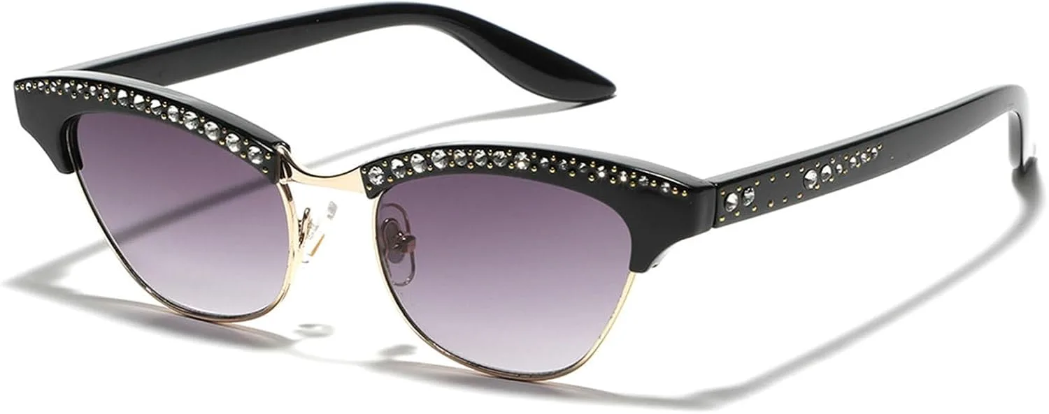 Солнцезащитные очки Willochra 2024 в форме треугольного кошачьего глаза для женщин, блестящие, с кристаллами, уникальные, черные и коричневые, со стразами, Black
Солнцезащитные очки Willochra 2024 в форме треугольного кошачьего глаза для женщин, блестящие, с кристаллами, уникальные, черные и коричневые, со стразами, Black