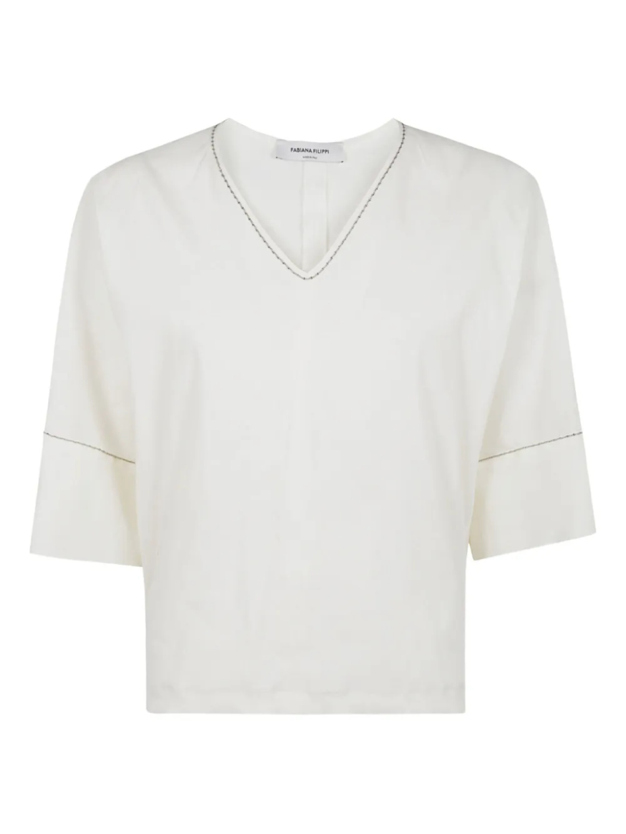 Футболка с V-образным вырезом Fabiana Filippi, белый
Футболка с V-образным вырезом Fabiana Filippi, белый