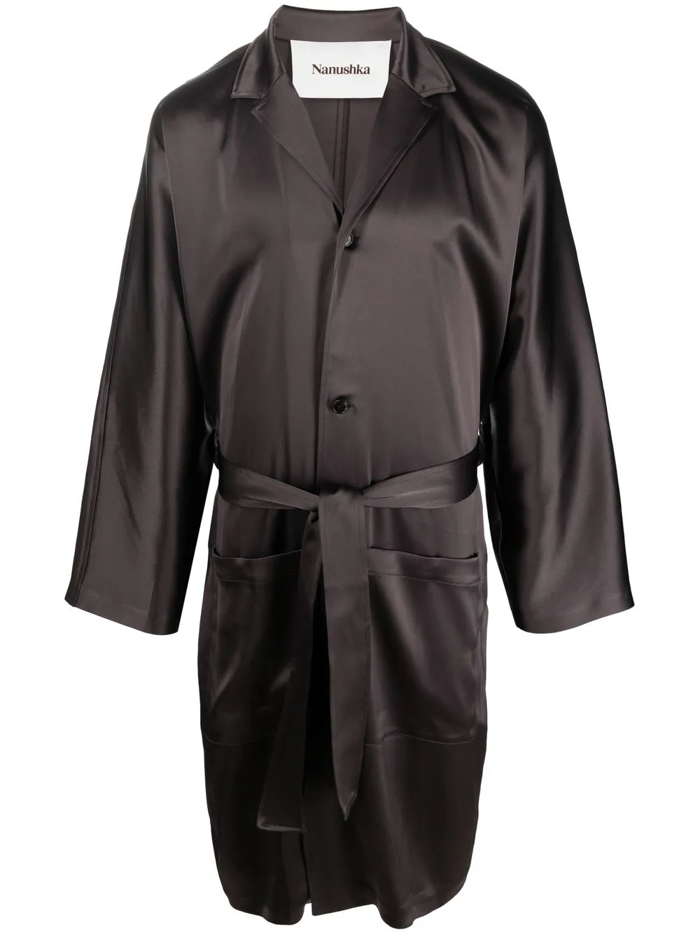 Рубашка с завязками Nanushka, коричневый
Рубашка с завязками Nanushka, коричневый