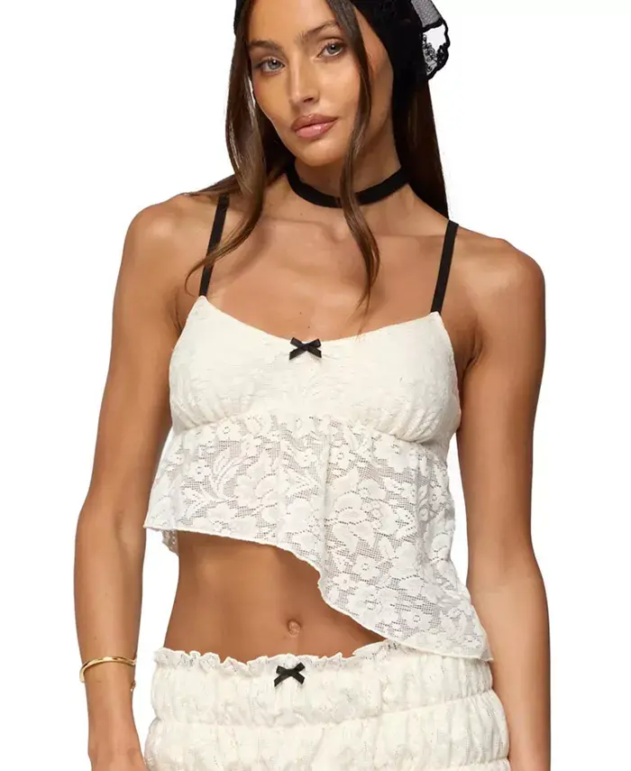 Женский асимметричный фактурный кружевной топ Este Edikted, коричневый/бежевый
Женский асимметричный фактурный кружевной топ Este Edikted, коричневый/бежевый