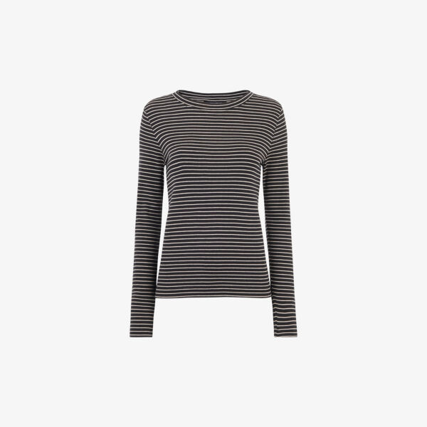 Полосатый топ из хлопка и модала Whistles, синий
Полосатый топ из хлопка и модала Whistles, синий