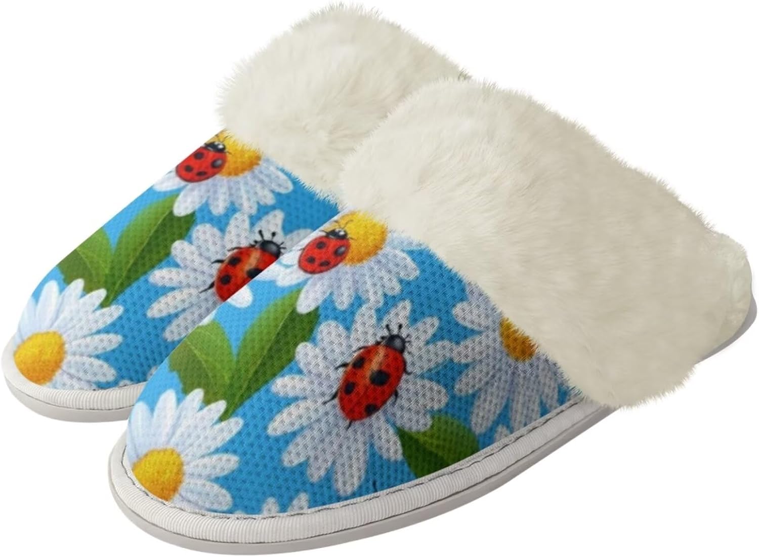 Мужские тапочки Forchrinse Red Ladybug Daisy с эффектом памяти, пушистые домашние тапочки для женщин, тапочки «Божья коровка», легкая домашняя обувь для спальни
Мужские тапочки Forchrinse Red Ladybug Daisy с эффектом памяти, пушистые домашние тапочки для женщин, тапочки «Божья коровка», легкая домашняя обувь для спальни