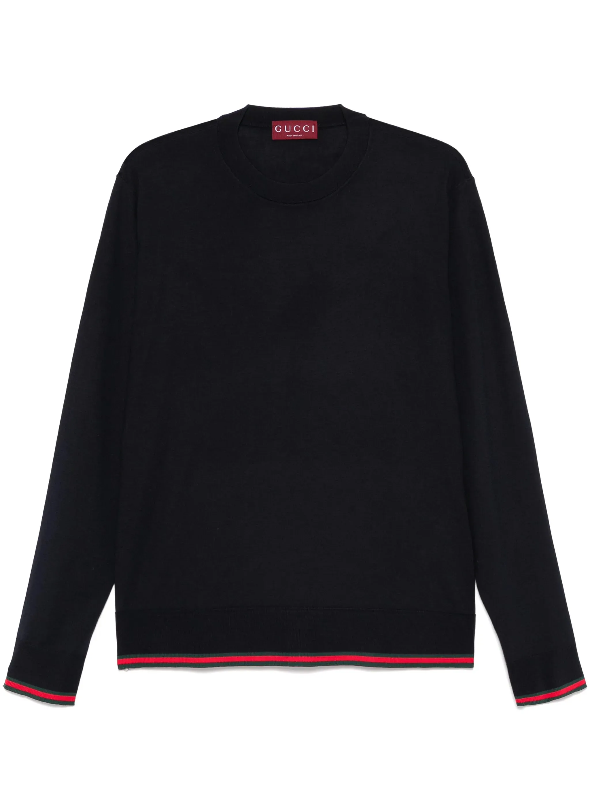 Шерстяной свитер с отделкой Web Gucci, синий
Шерстяной свитер с отделкой Web Gucci, синий