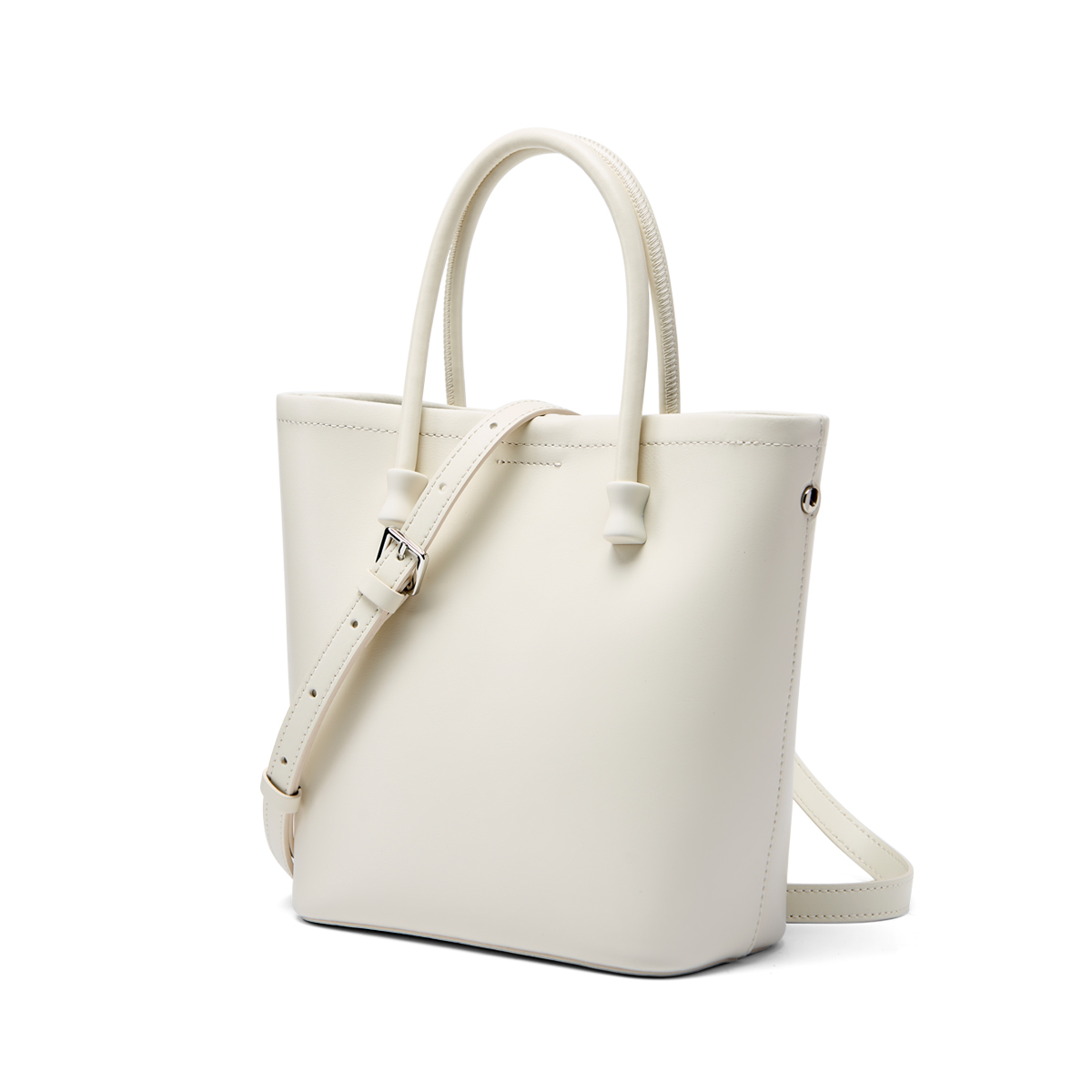 LOLLiPOPS Кожаная сумка-ведро через плечо женская экрю/серо-бежевая, Ecru 
LOLLiPOPS Кожаная сумка-ведро через плечо женская экрю/серо-бежевая, Ecru