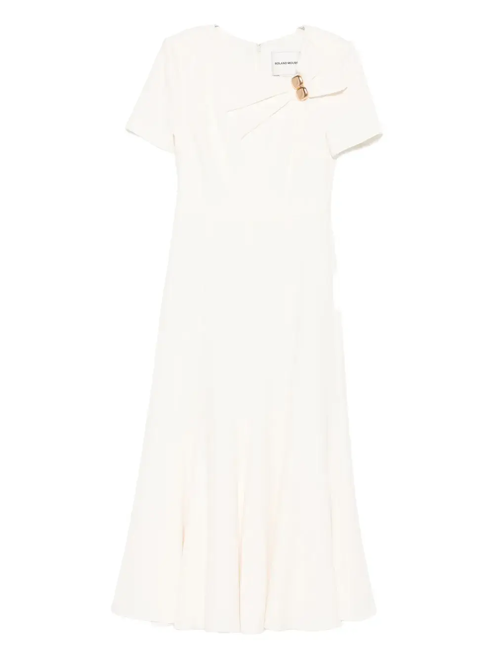 Платье миди с плиссировкой и узлом Roland Mouret, нейтральный
Платье миди с плиссировкой и узлом Roland Mouret, нейтральный