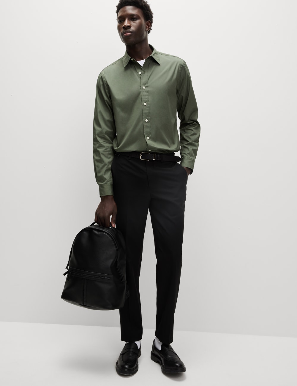 Рубашка из чистого хлопка, которую легко гладить Marks & Spencer, зеленый
Рубашка из чистого хлопка, которую легко гладить Marks & Spencer, зеленый